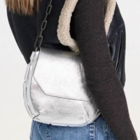 Rag & Bone Sadie Silver Metallic Leather Bag - NWT - Gorgeous Bag! - Picture 9 of 10